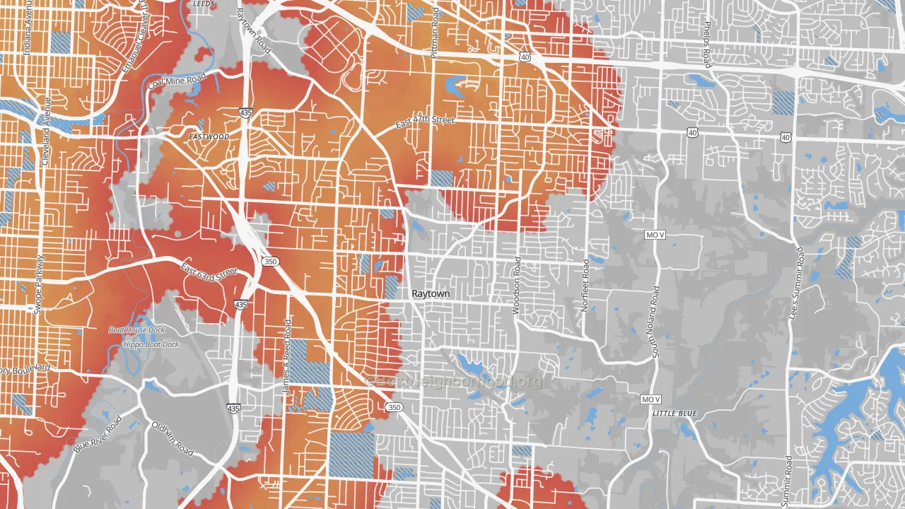 Transit Grade map of 64133, MO