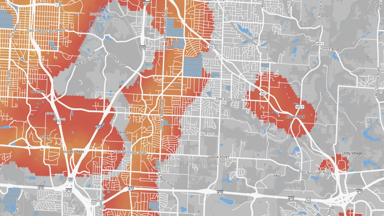 Transit Grade map of 64138, MO
