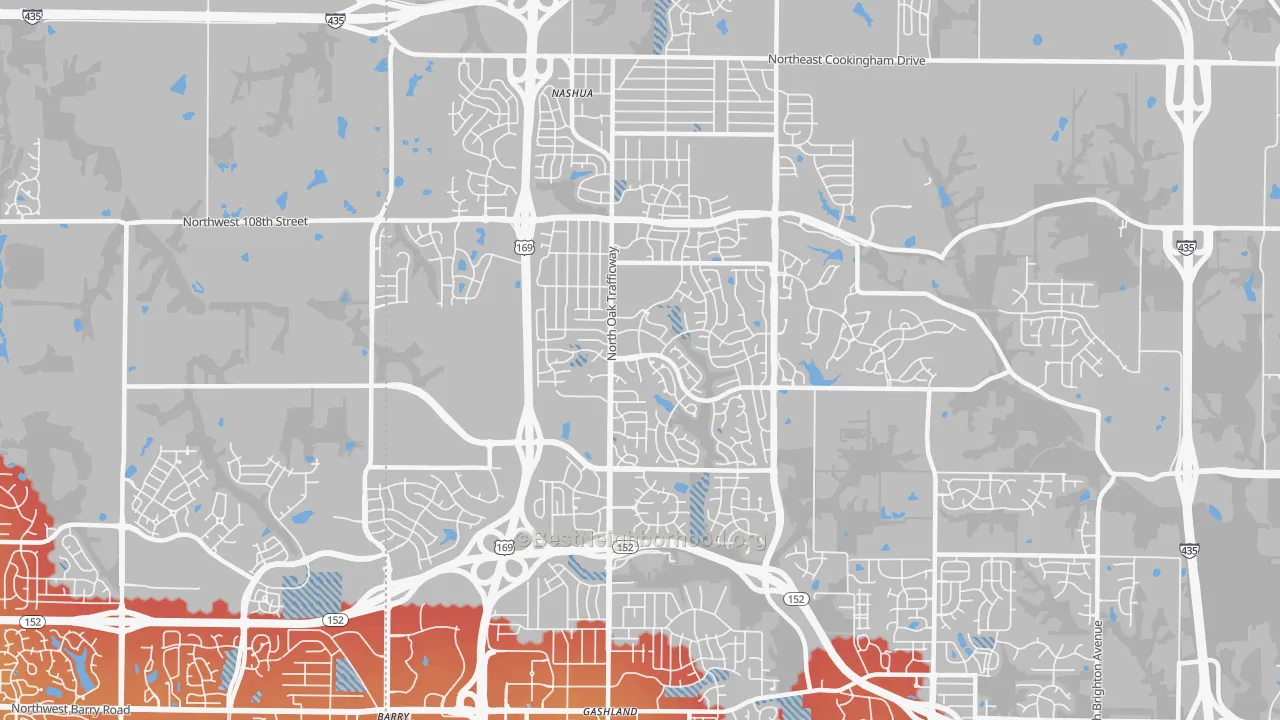 Transit Grade map of 64155, MO