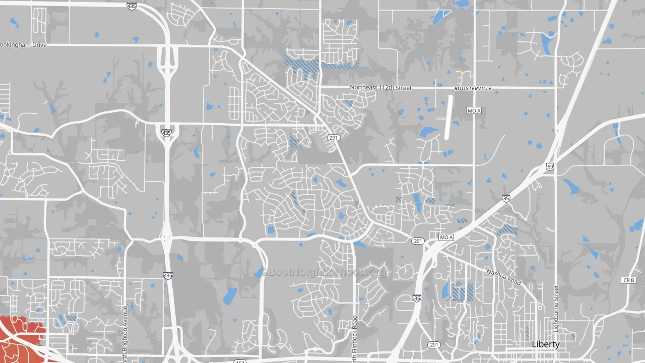 Transit Grade map of 64157, MO