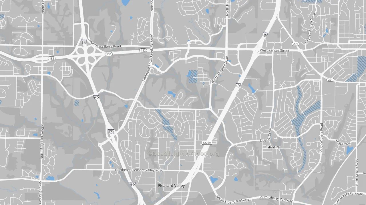 Transit Grade map of 64158, MO