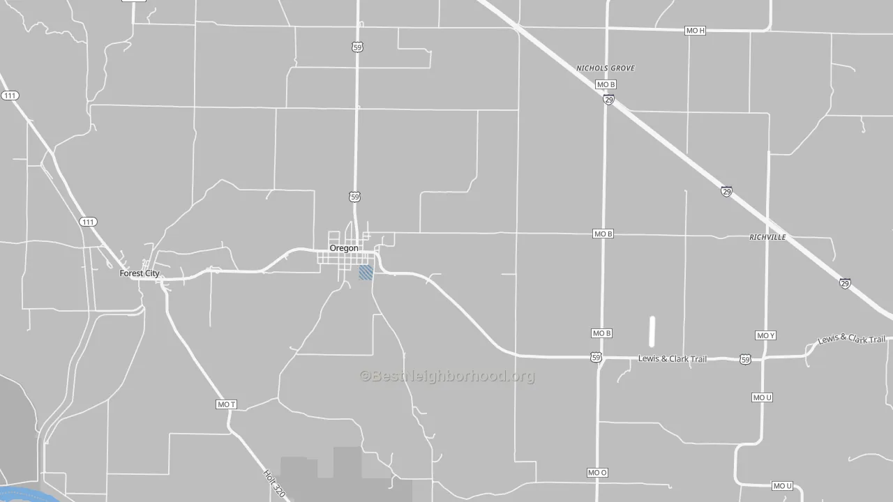 Transit Grade map of 64473, MO