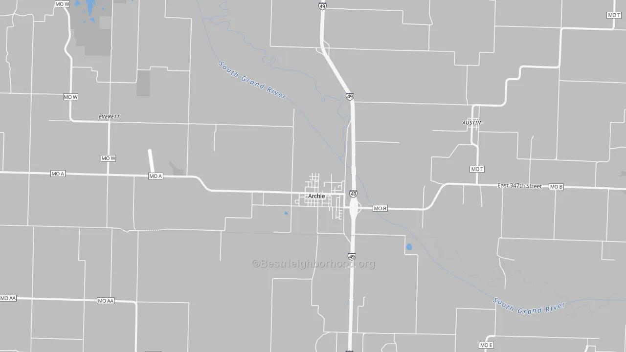 Transit Grade map of 64725, MO