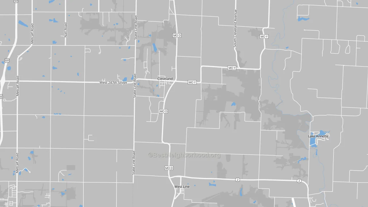 Transit Grade map of 64734, MO