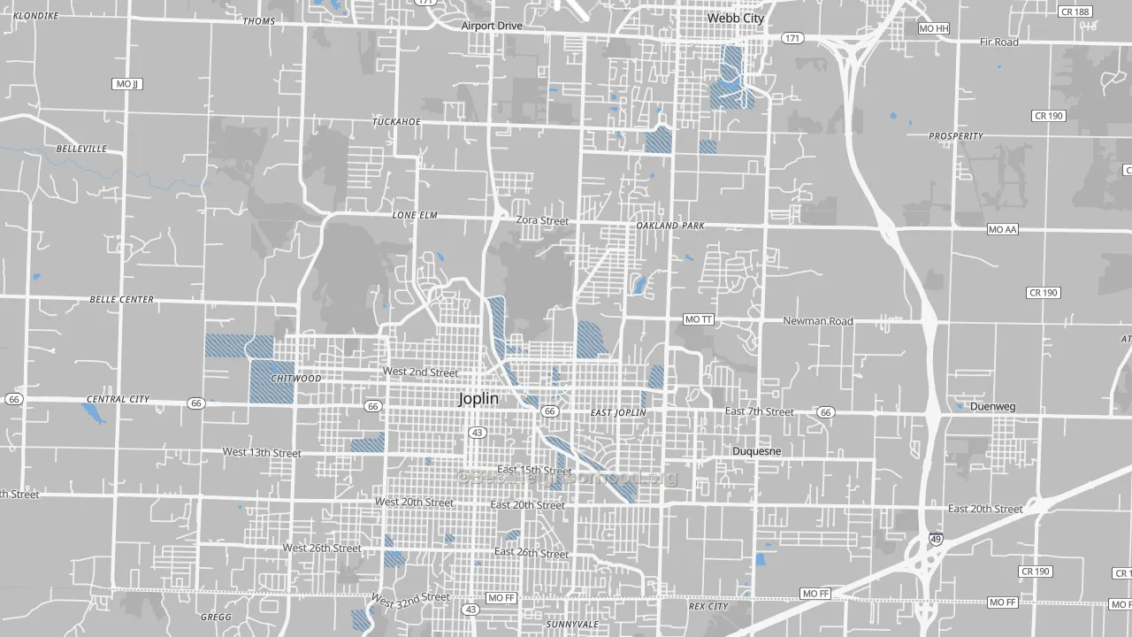 Transit Grade map of 64801, MO
