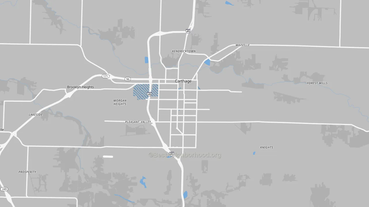 Transit Grade map of 64836, MO