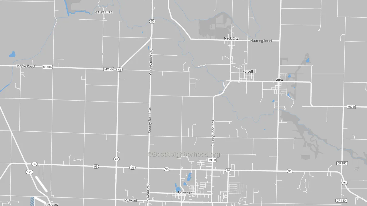 Transit Grade map of 64855, MO