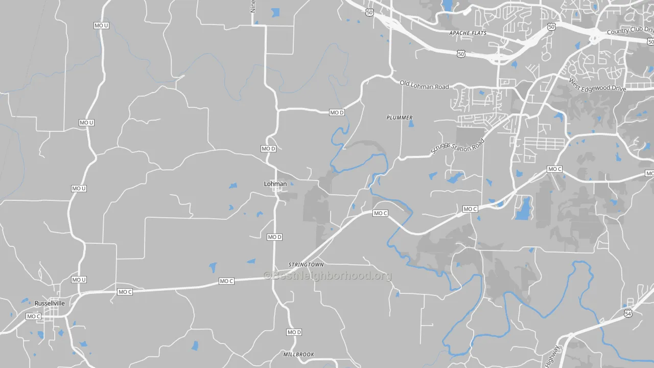 Transit Grade map of 65053, MO