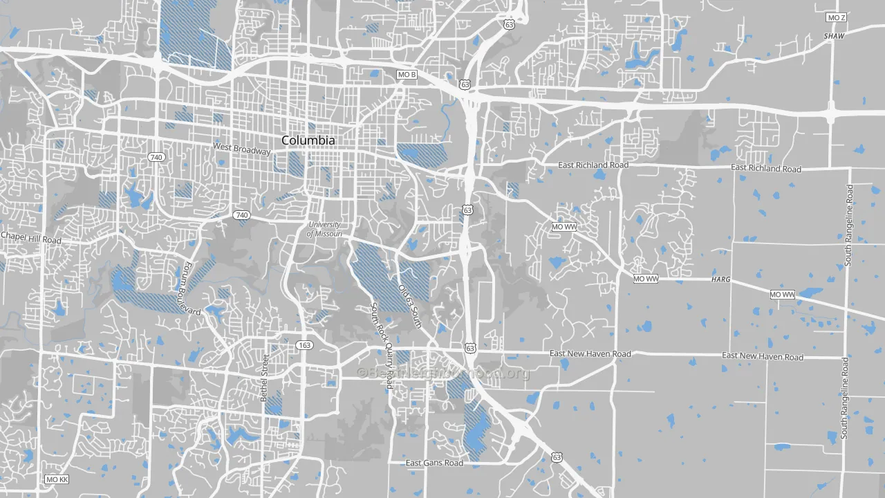 Transit Grade map of 65201, MO