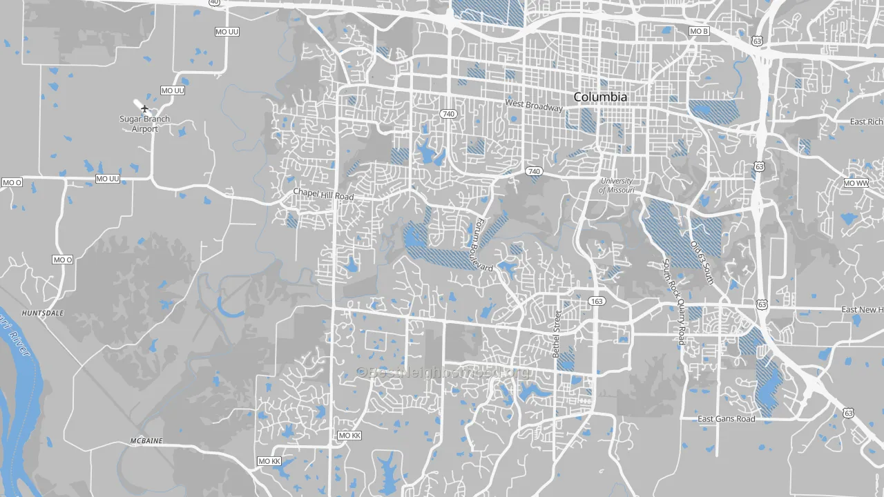 Transit Grade map of 65203, MO