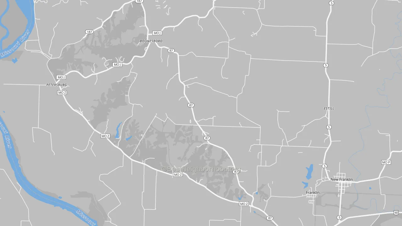 Transit Grade map of 65250, MO