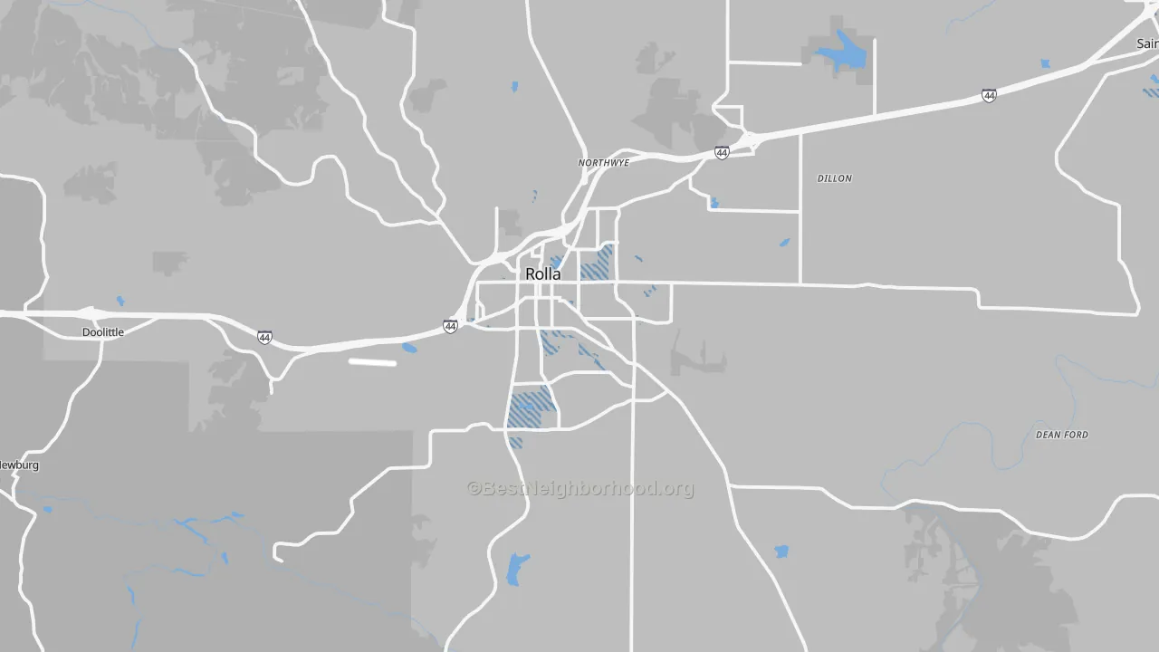 Transit Grade map of 65401, MO