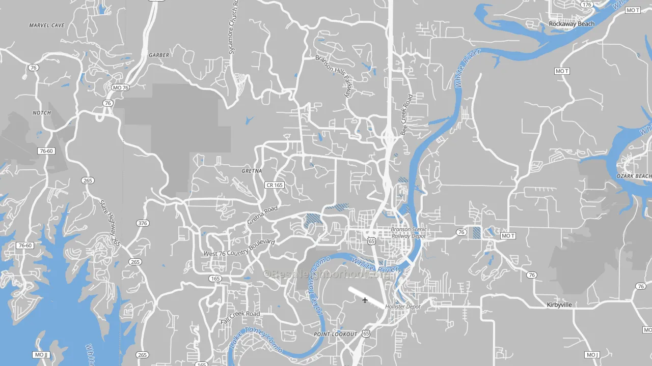 Transit Grade map of 65616, MO