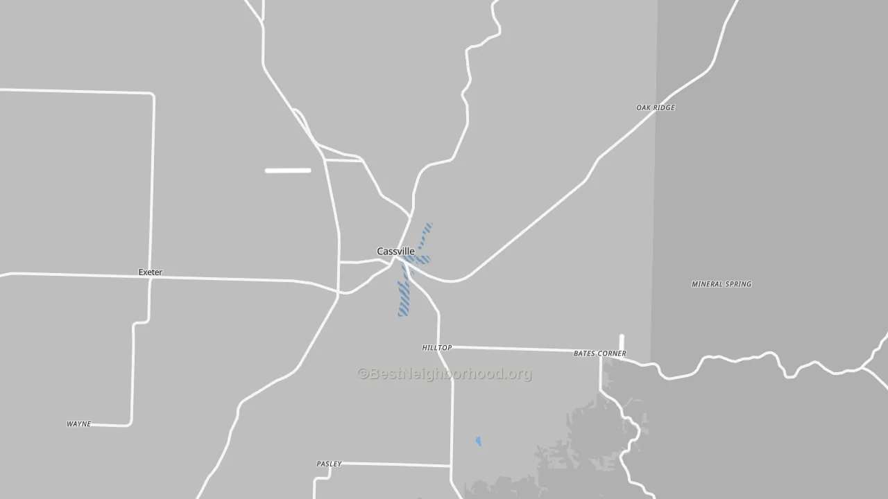 Transit Grade map of 65625, MO