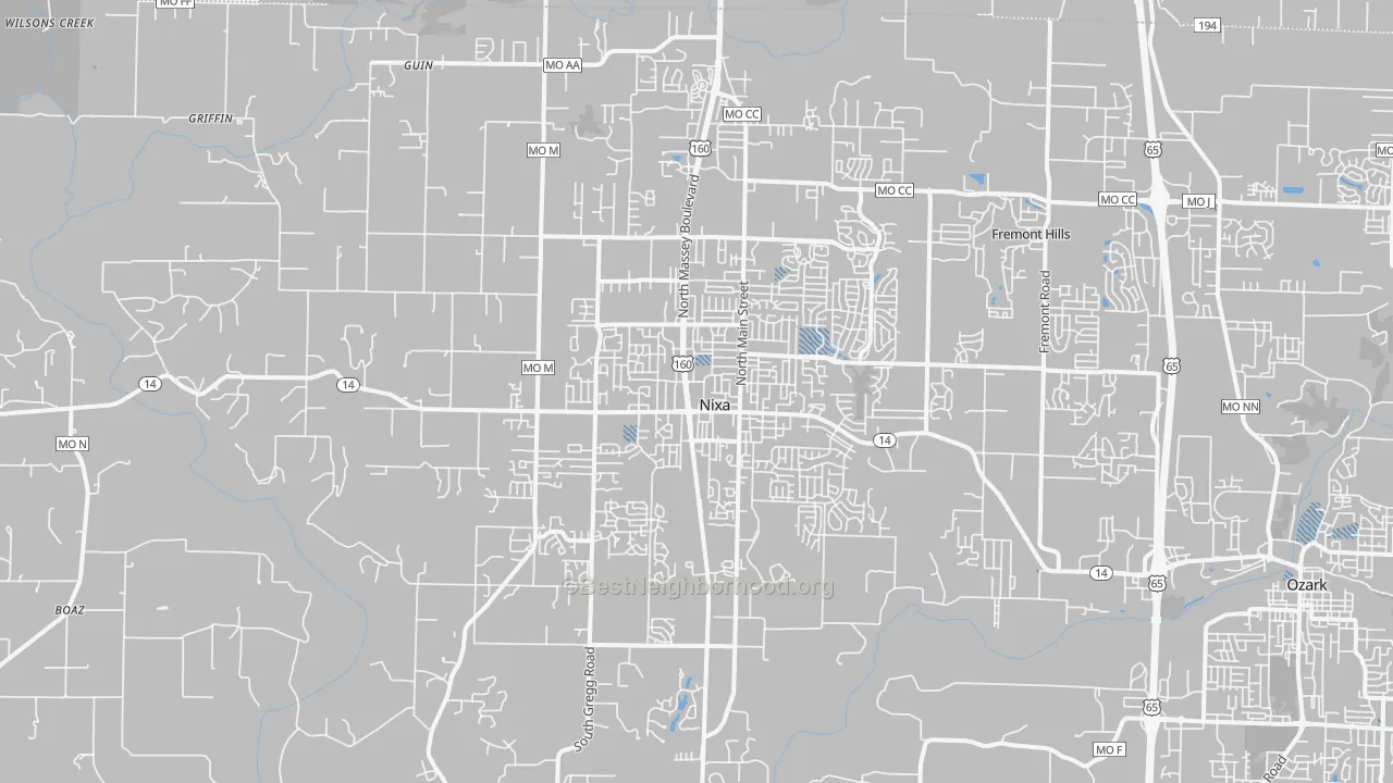Transit Grade map of 65714, MO
