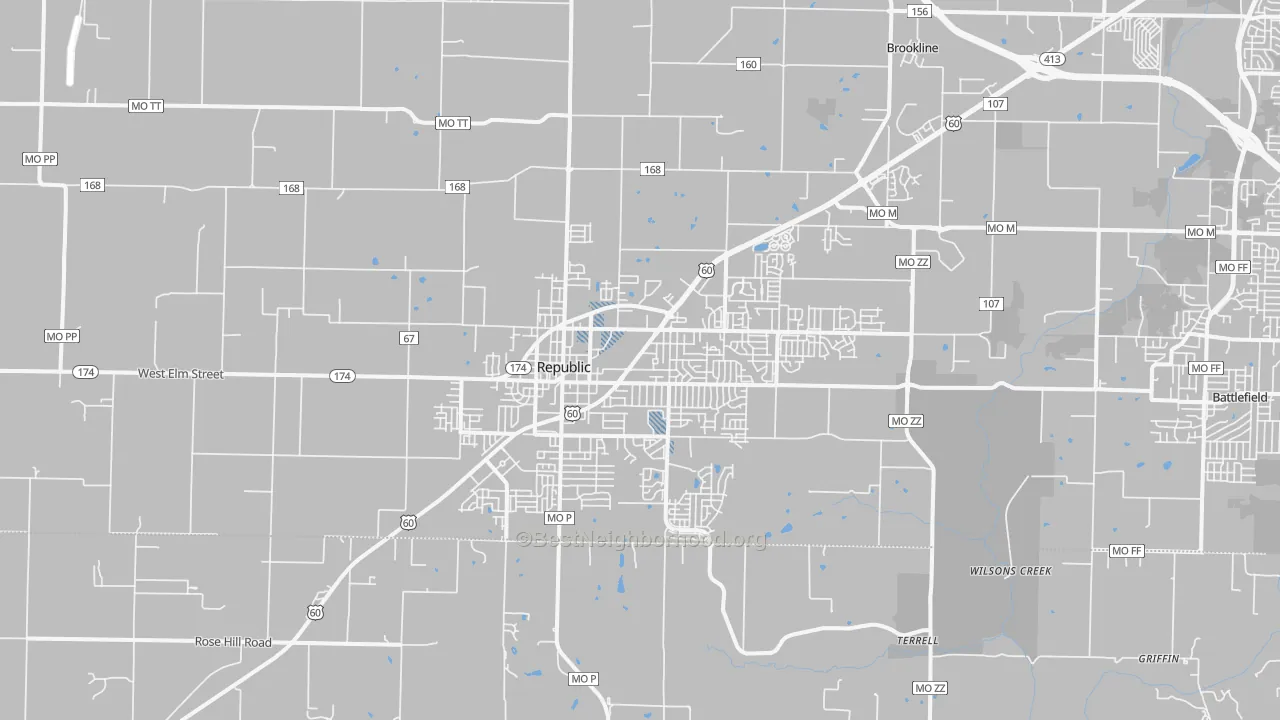 Transit Grade map of 65738, MO