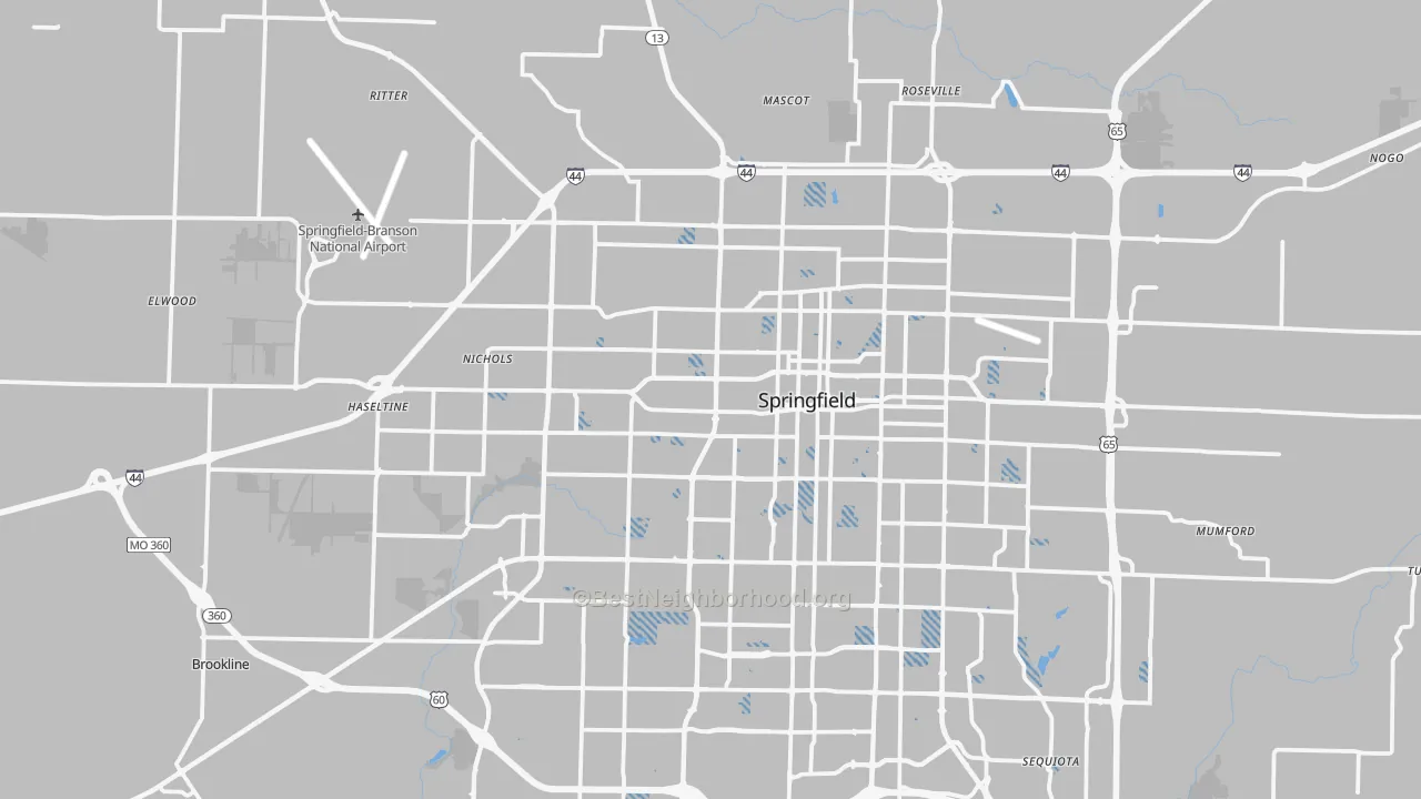 Transit Grade map of 65802, MO