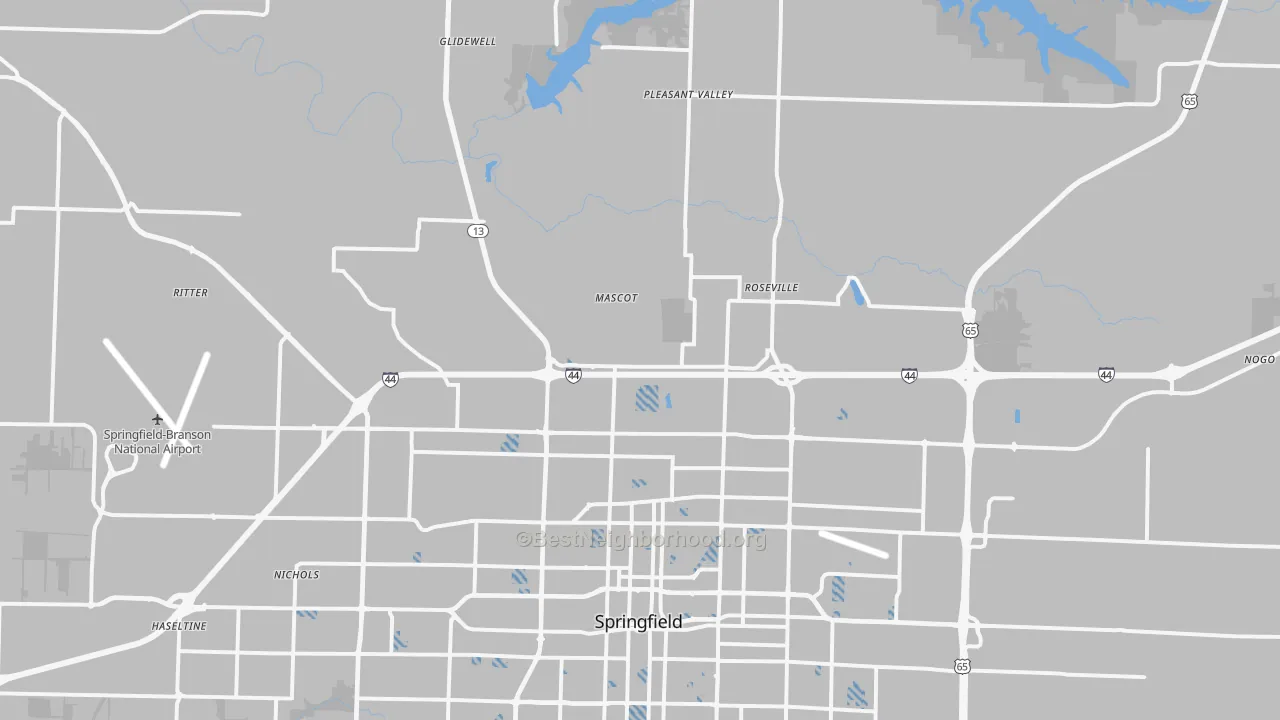 Transit Grade map of 65803, MO