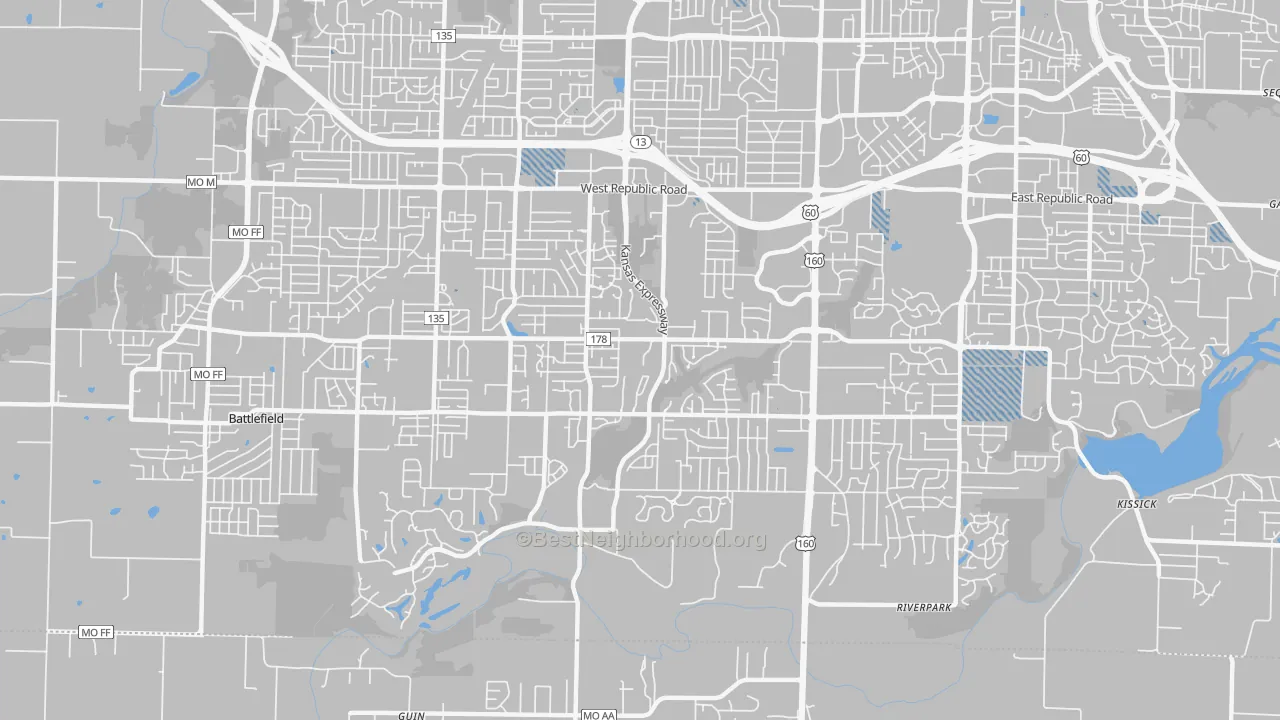 Transit Grade map of 65810, MO