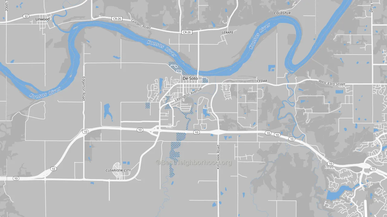 Transit Grade map of 66018, KS