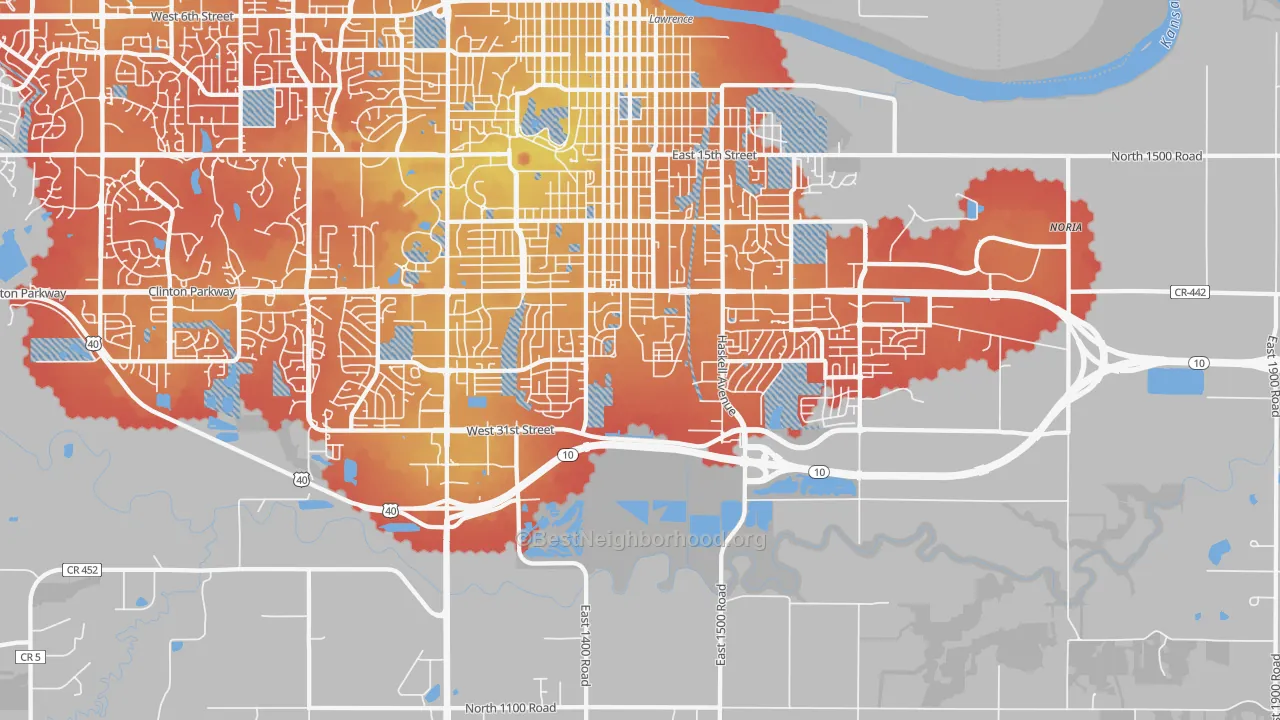 Transit Grade map of 66046, KS