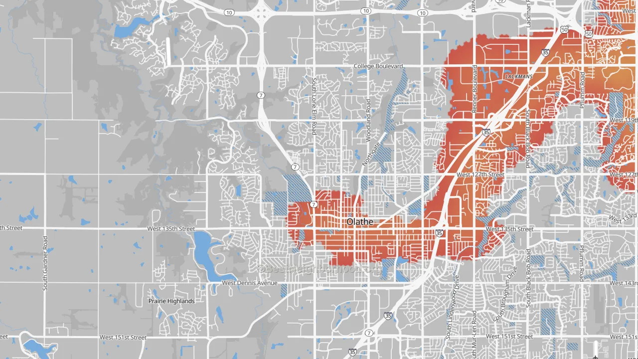 Transit Grade map of 66061, KS