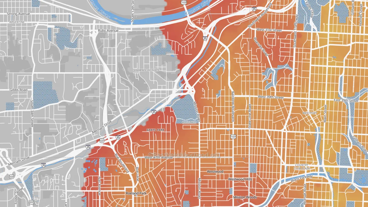 Transit Grade map of 66103, KS