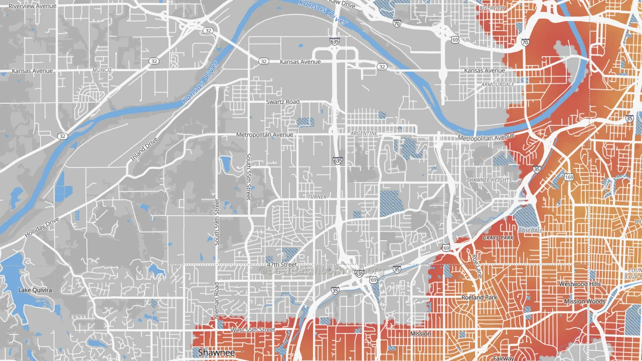 Transit Grade map of 66106, KS