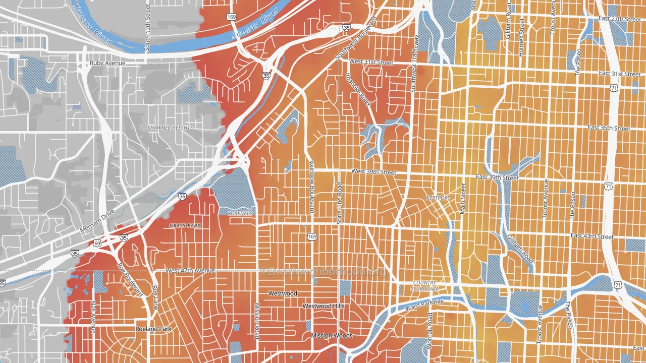 Transit Grade map of 66160, KS