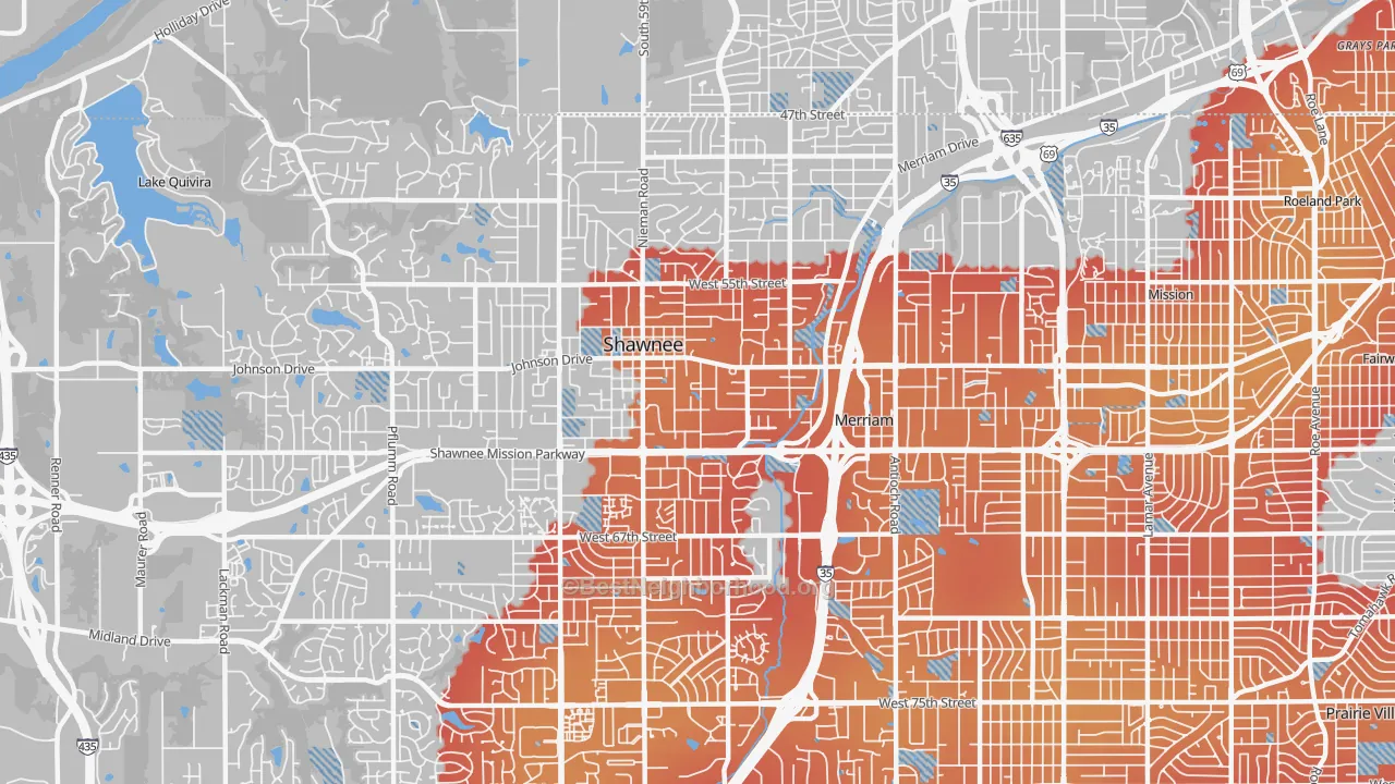 Transit Grade map of 66203, KS