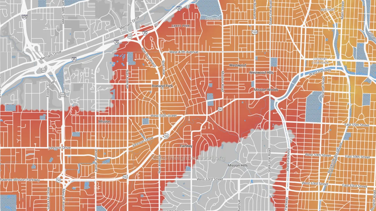 Transit Grade map of 66205, KS