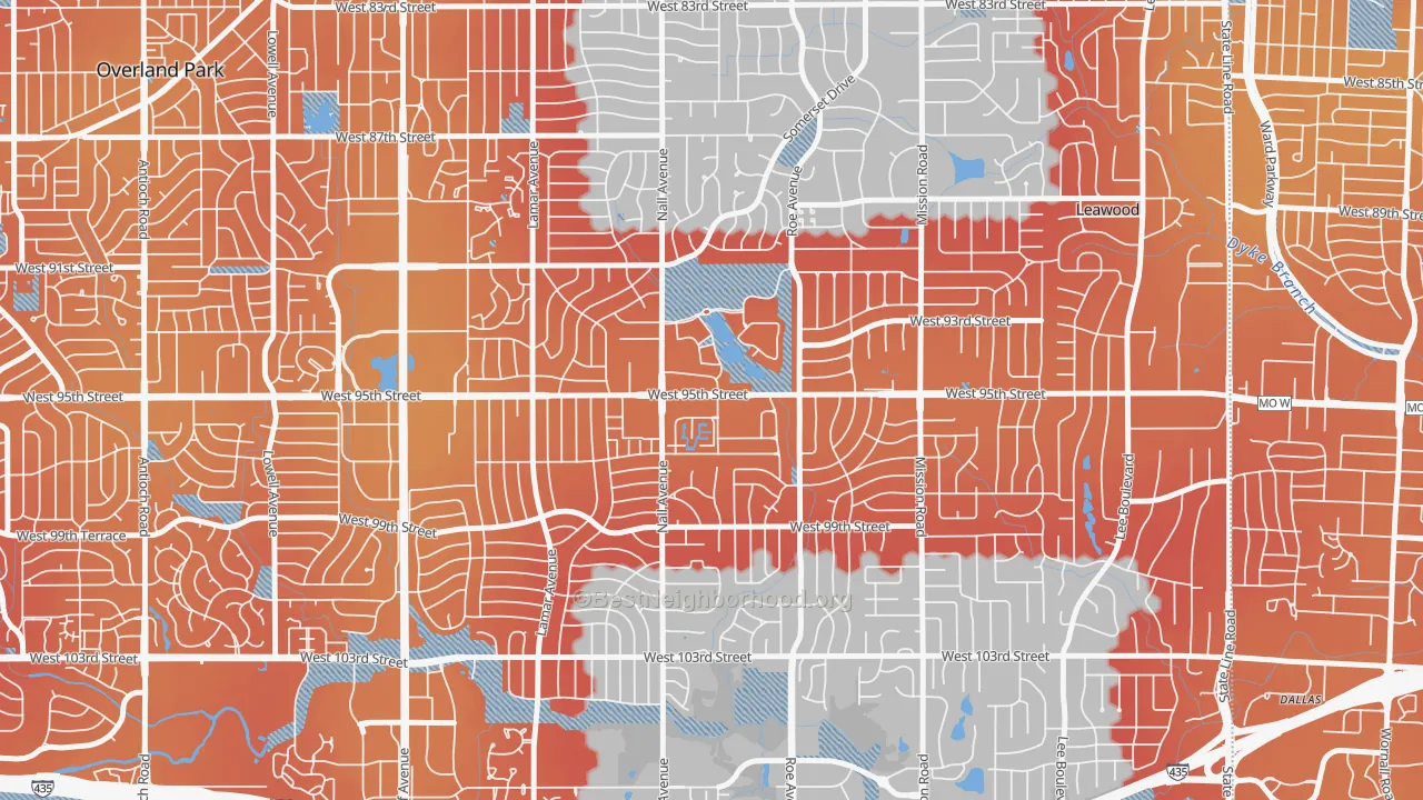 Transit Grade map of 66207, KS