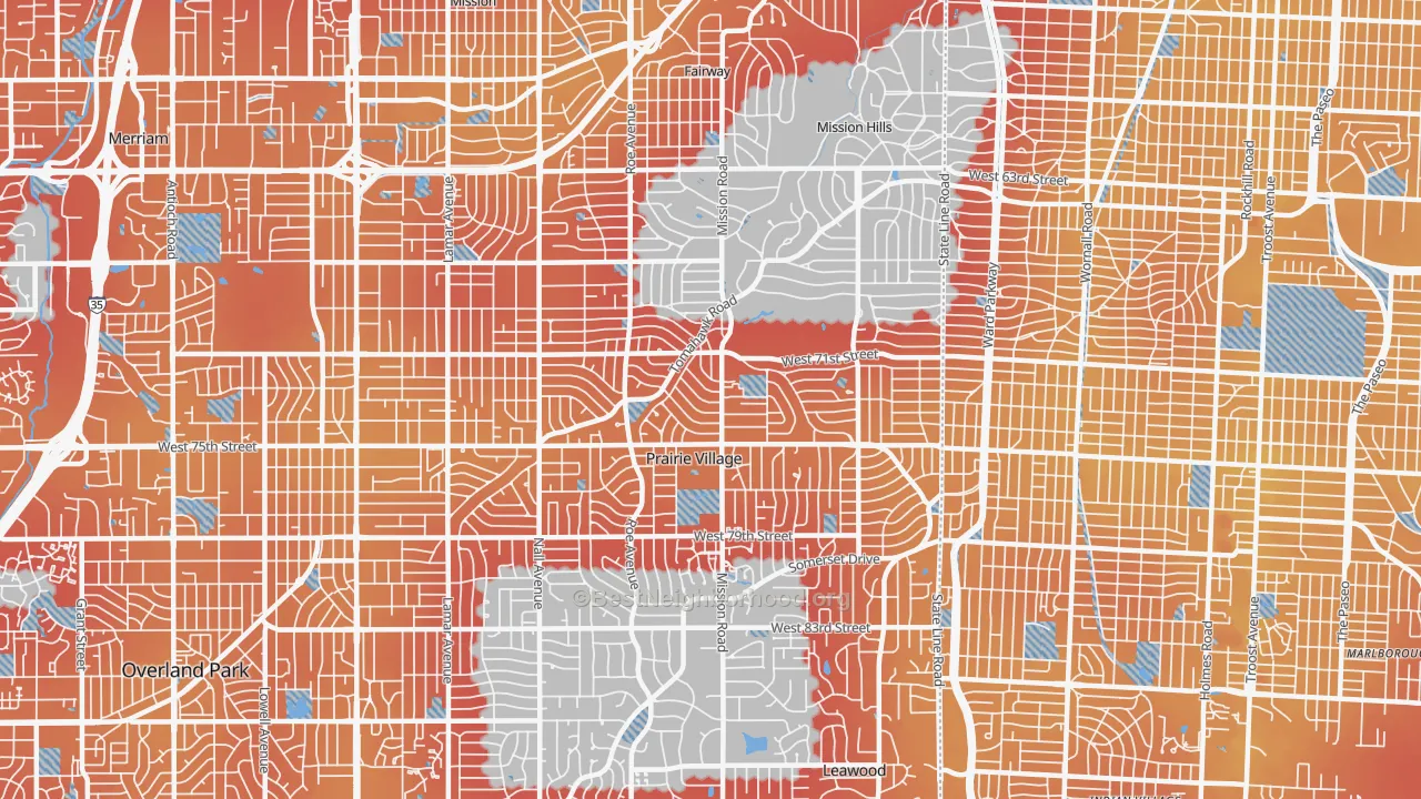 Transit Grade map of 66208, KS