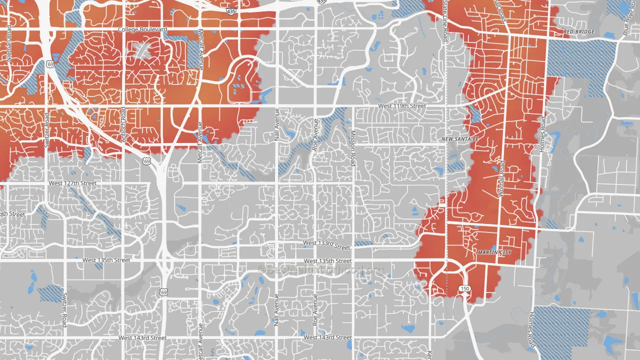 Transit Grade map of 66209, KS