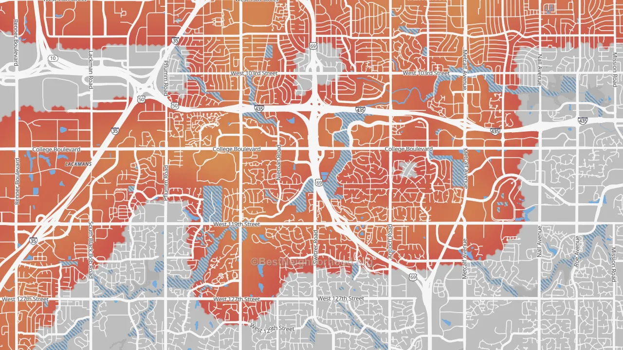 Transit Grade map of 66210, KS
