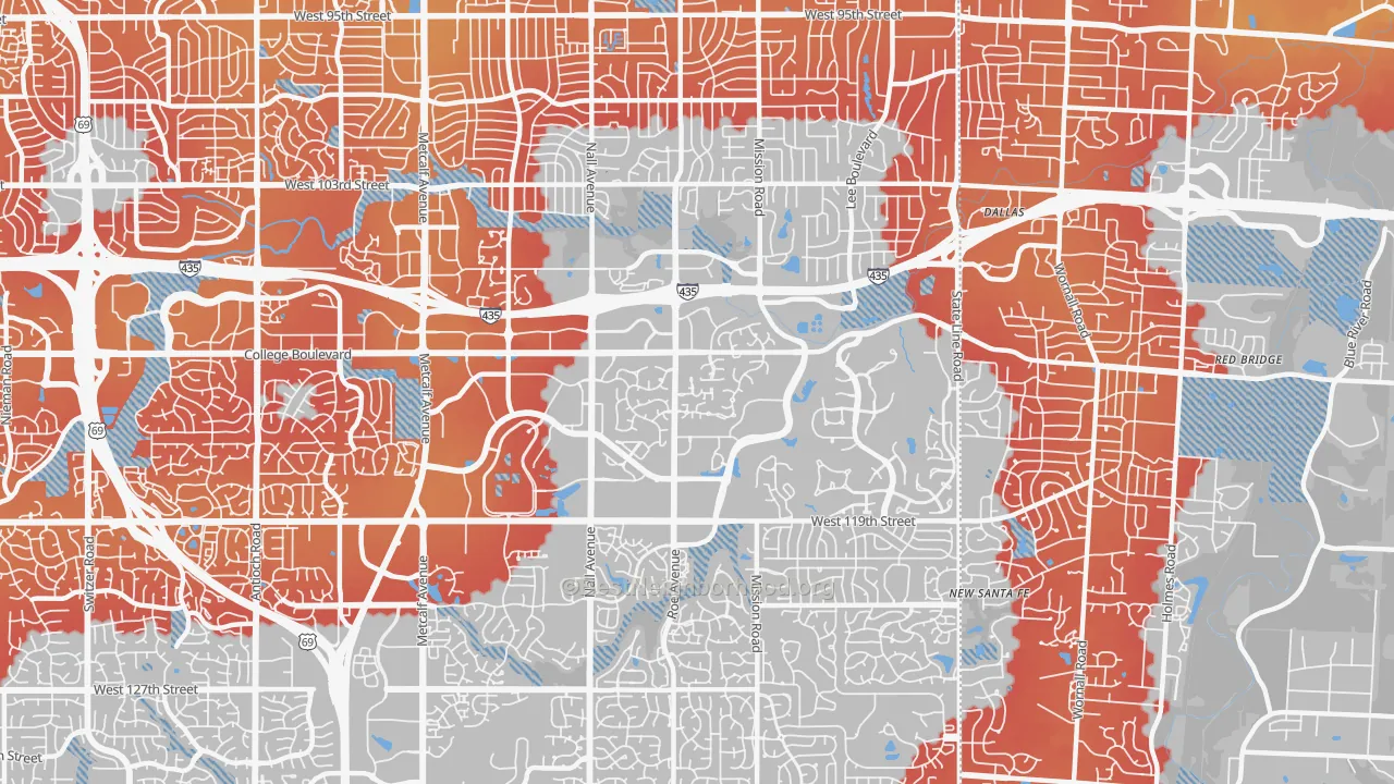 Transit Grade map of 66211, KS