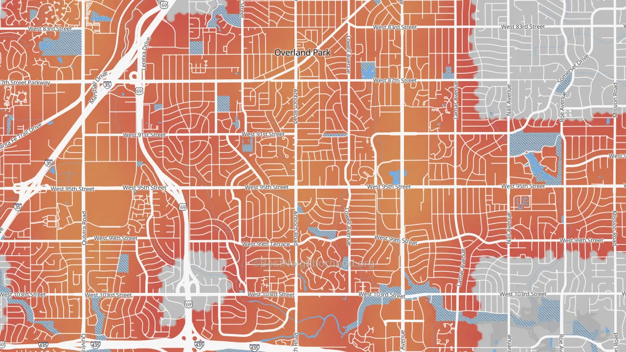 Transit Grade map of 66212, KS