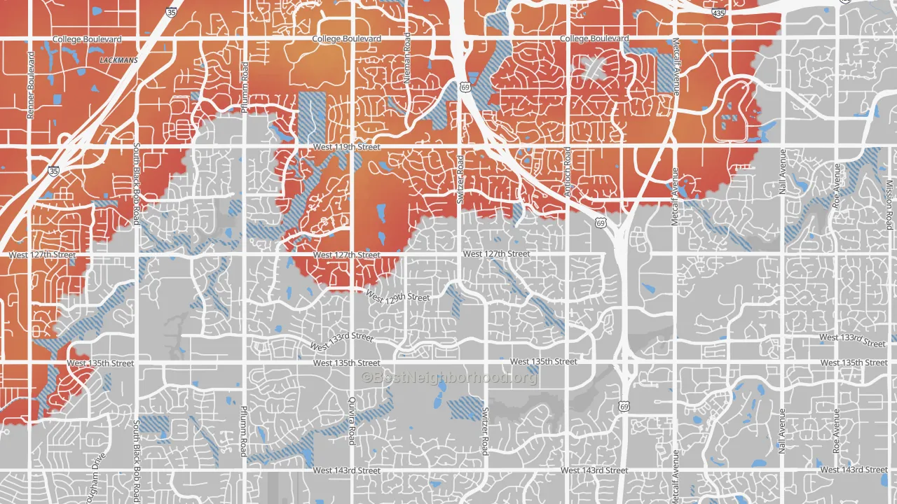 Transit Grade map of 66213, KS
