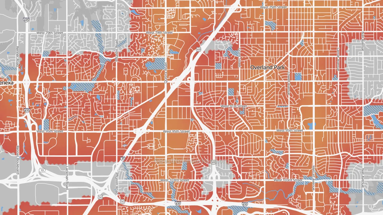 Transit Grade map of 66214, KS
