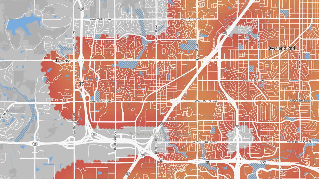 Transit Grade map of 66215, KS