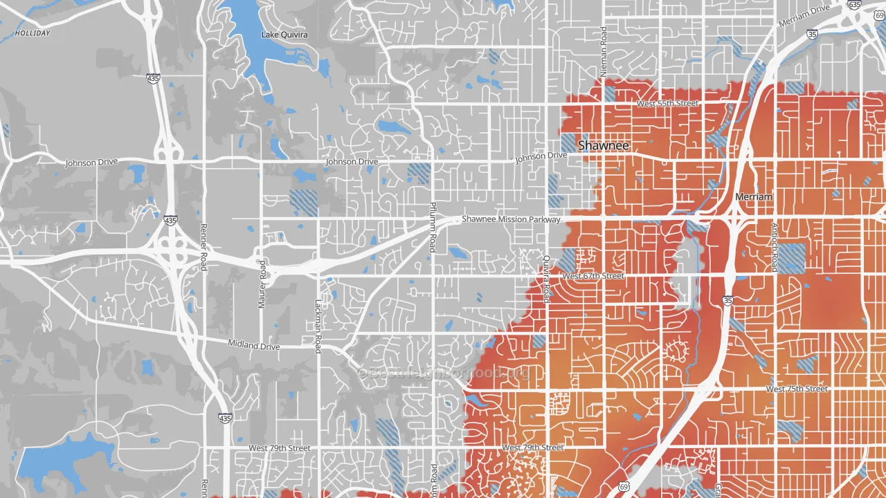 Transit Grade map of 66216, KS