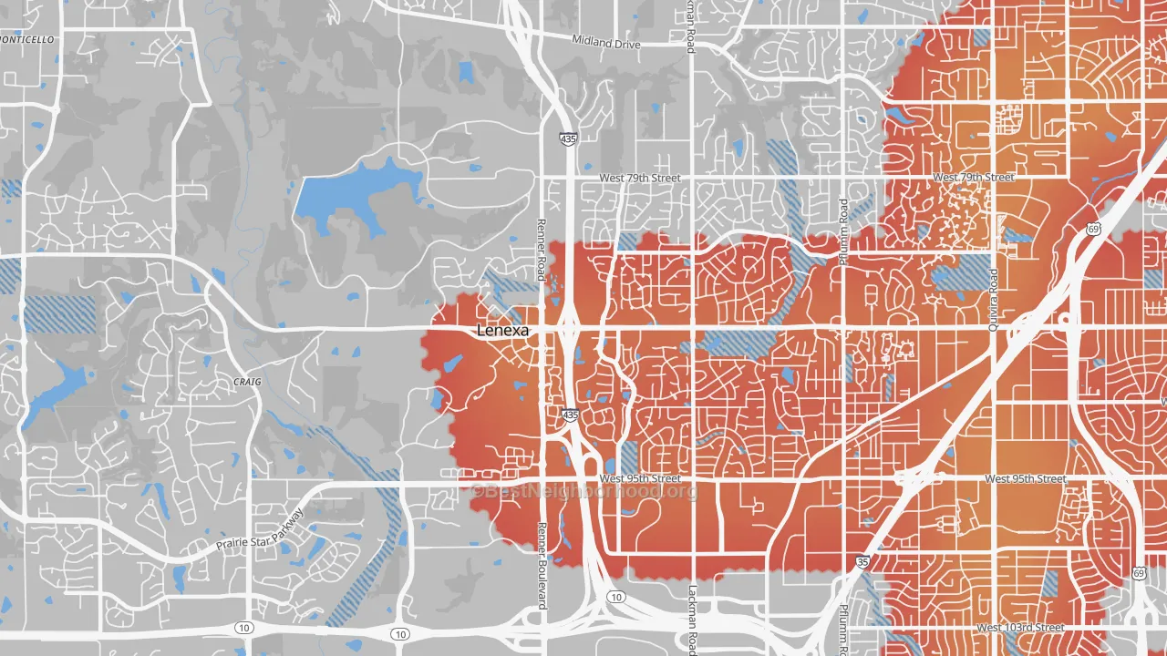 Transit Grade map of 66219, KS