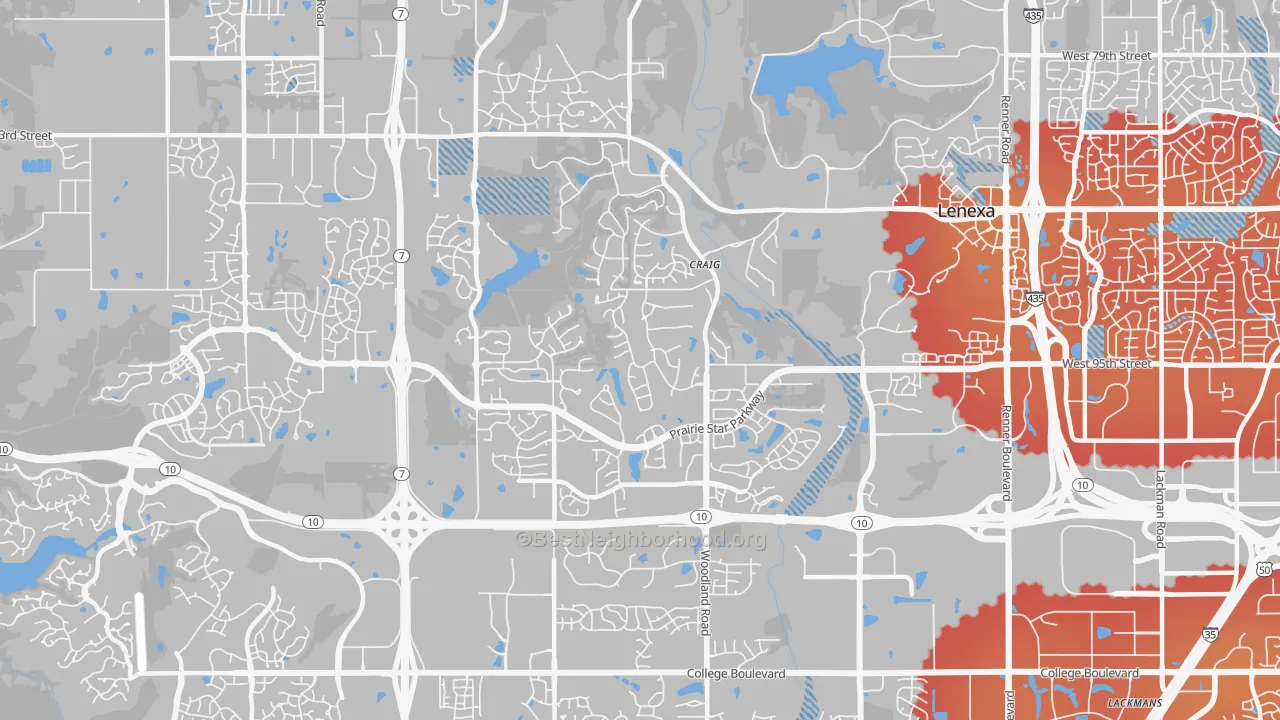 Transit Grade map of 66220, KS