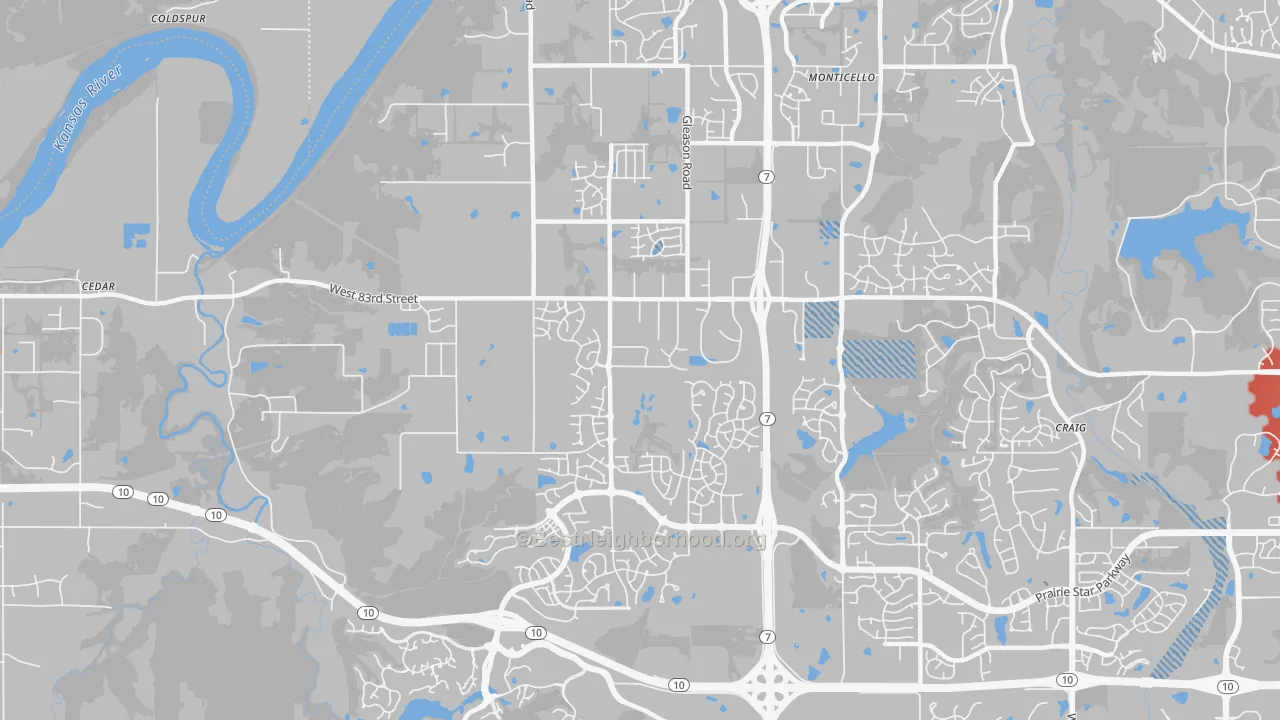 Transit Grade map of 66227, KS