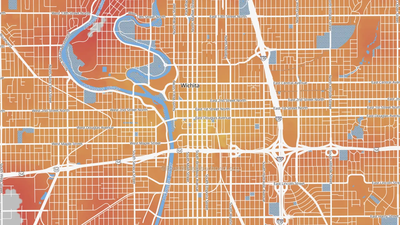 Transit Grade map of 67202, KS