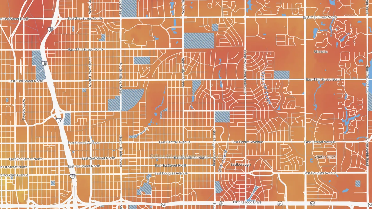 Transit Grade map of 67208, KS