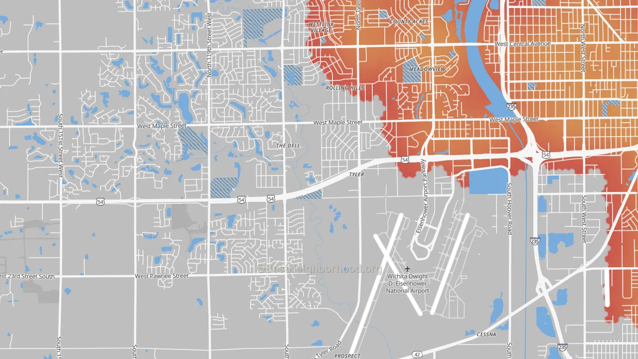 Transit Grade map of 67209, KS
