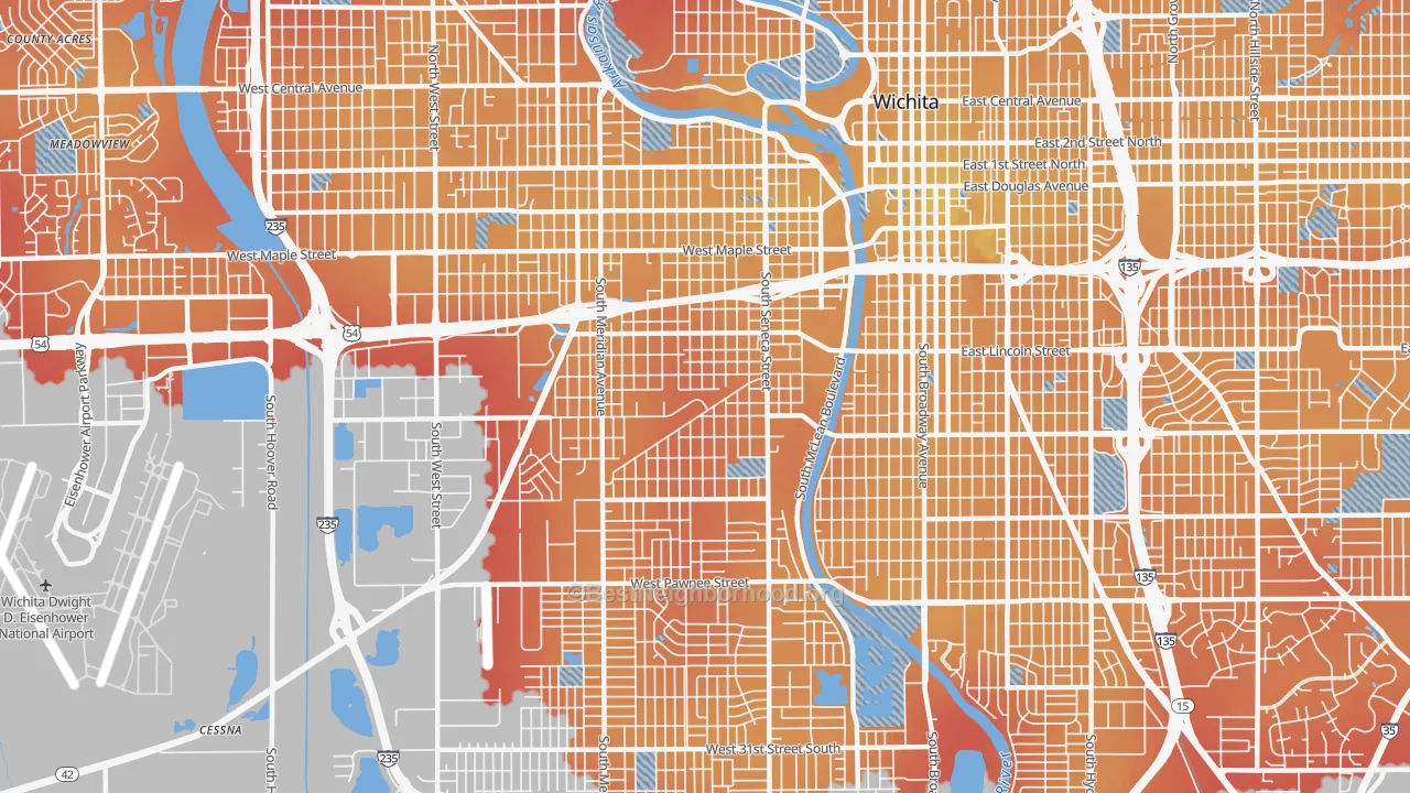 Transit Grade map of 67213, KS