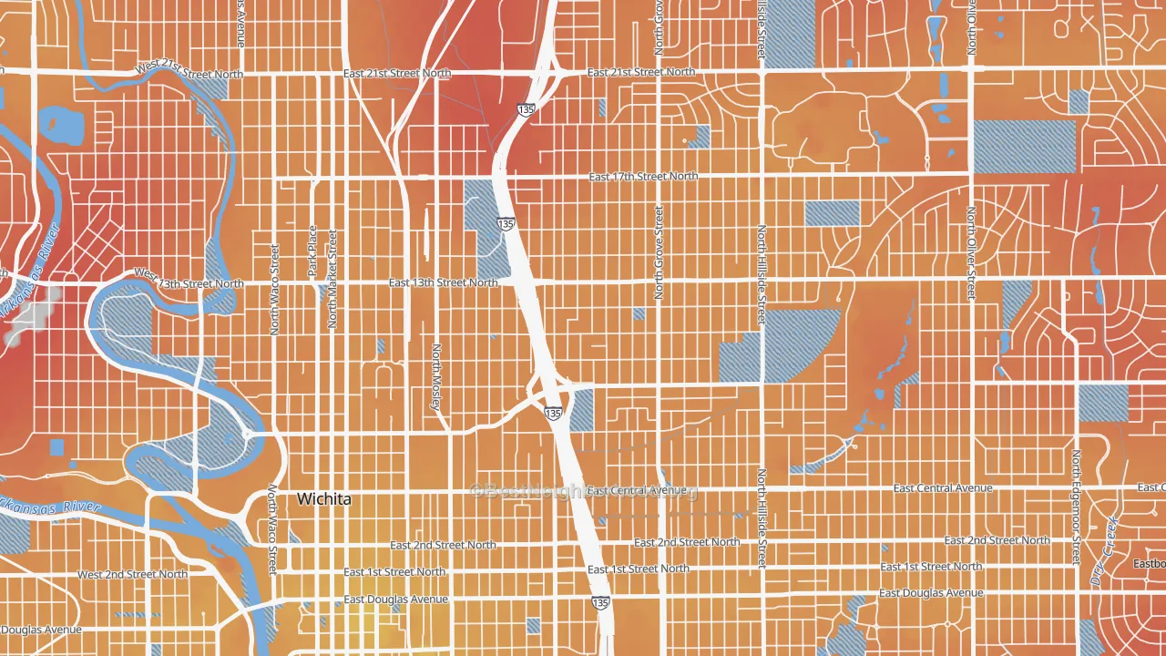 Transit Grade map of 67214, KS