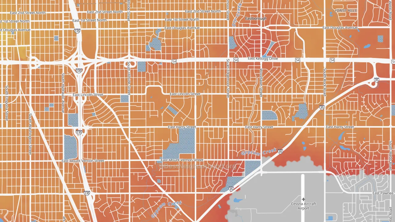 Transit Grade map of 67218, KS